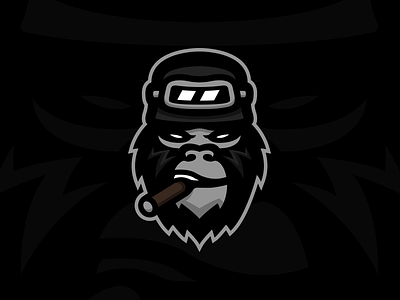 Gorilla Soldier Mascot Logo