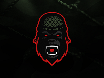 Gorilla Soldier Mascot Logo brand branding esports gamer gaming gorilla illustration logo mascot soldier sports logo team logo