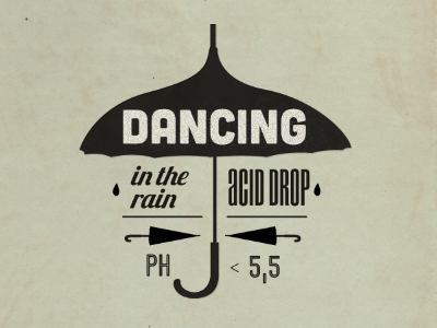 Acid rain design graphic illustration typography