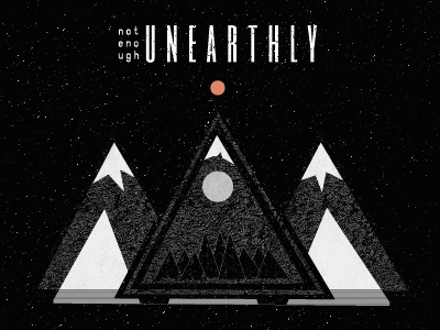 Unearthly graphic illustration typography