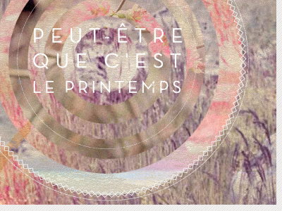 Peut-être design photography spring typography