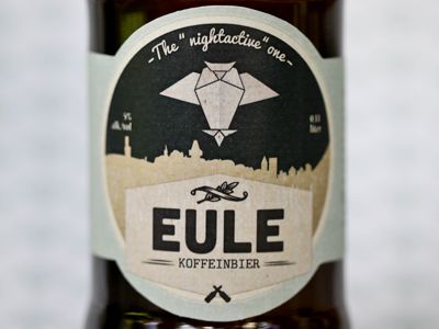 "Eule"-Beer bottle label beer design graphic illustration label typography