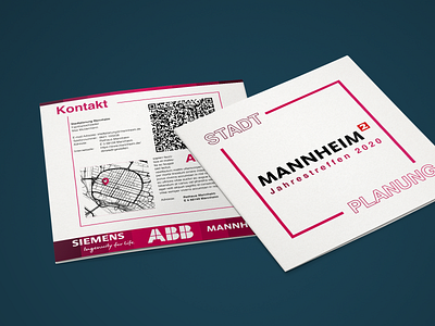 Flyer Mannheim branding design dhbw flyer logo mannheim pink square