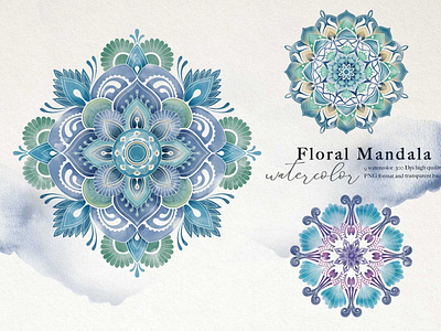Nautical Floral & Mandala Watercolor