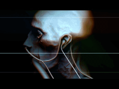 Chaos Head 3d ae glitch loop zbrush