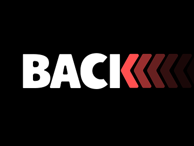 LOGO-BACK back black branding design graphic design illustration k logo minimalistic typography vector