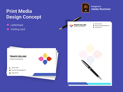 Business Card And Letterhead Design branding graphic design logo ui