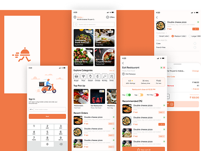 Food Delivery App Concept app ui delivery app food food and drink food app food delivery food order restaurent app