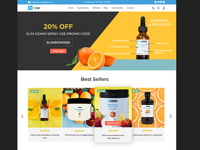 Fitness Product Shopping Web UI