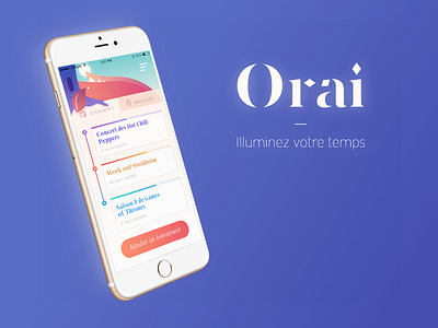 Orai keyvisual anais app application dmii gobelins interface iot maxin time ui