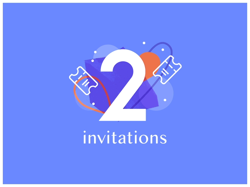 Two invitations ! 2 anais maxin animation dribbblers gif invitation invitations new