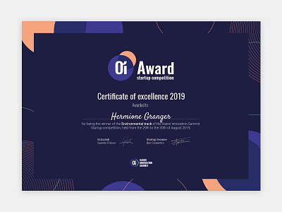 Ơi Award certificate anais maxin certificate certificate design certificates design designer hanoi innovation event innovation summit maxin oi award print vietnam visual identity visual identity designer