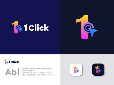 Modern logo design/ 1 Click logo