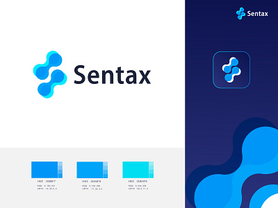 Sentax Latter S Modern Logo abstract logo app branding graphic design icon letter mark letter s logo logo design logo designer logos minimalist logo modern logo popular logo