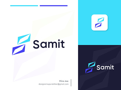 Samit logo design brand identity brand mark branding graphic design latter s mark logo logo design modern logo