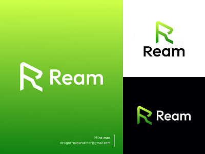 Latter R Ream logo brand mark branding creative logo graphic design logo logo design modern logo r logo