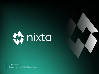 Nixta logo design abstract app brand identity brand mark branding creative logo icon latter n logo logo design minimalist modern logo n logo popular simple vector