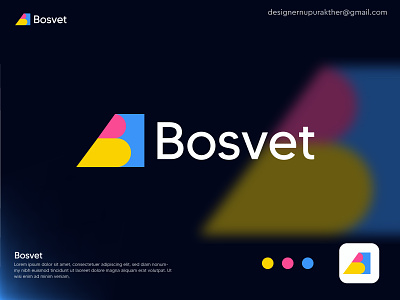 Bosvet logo design abstract logo app b logo brad mark branding creative logo graphic design logo logo design modern logo popular logo simple logo vector