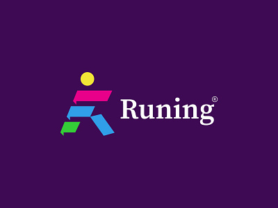 Runing logo branding graphic design logo logo design modern logo runing