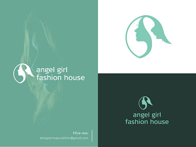 Angel girl fashion house angel girl logo app beauty logo brand identity brand mark branding custom logo icon logo logo design logo designer minimalist logo modern logo modern logos popular logo professional logo simple logo unique logo visual identity visual identity designer