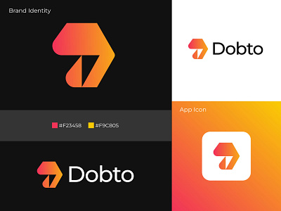 Dobto logo abstract logo brand identity brand mark branding letter mark logo logo design logo designer logo icon logo mark modern logo popular logo professional logo designer simple symbol visual identity visual identity designer