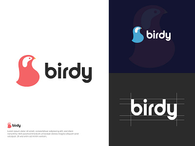 Birdy logo bird brand identity brand mark branding logo logo design logo designer modern logo popular logo simple symbol
