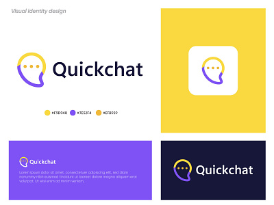 Quickchat logo brand identity brand mark branding chat chat logo chating creative logo icon logo logo design logo designer logos minimalist logo modern logo popular logo simple symbol visual identity