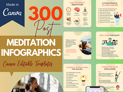 300 Meditation Infographics Templates