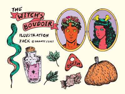 The Witch's Boudoir Illustration Pack