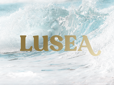 Lusea Logo Design beautiful brand identity branding design feminine illustration logo logotype minimal ocean sustainable brand swimwear typography logo visual identity wordmark