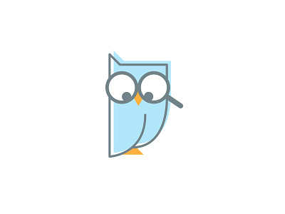 Old owl logo branding logo misprint owl search throwback