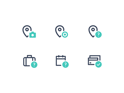 Unused action icons category icons line location payment request work