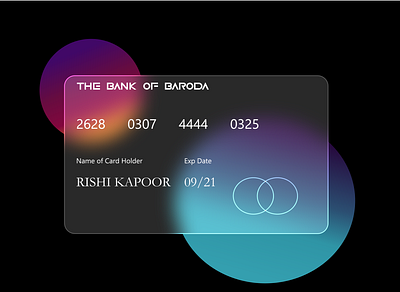 GLASSMORPHISM CARD bank carddesign credit debit design glassmorphism illustration ui xd
