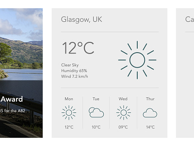 Weather UI Progress dashboard design icon interface intranet minimal simple ui ux weather