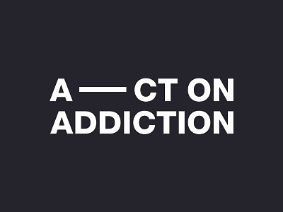 Act On Addiction alcohol drugs gambling health icon logo marque typography