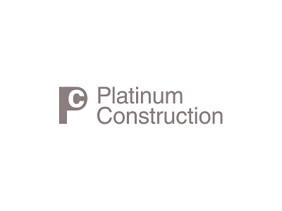 PC monogram branding construction icon identity logo marque
