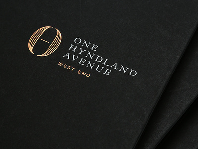 One Hyndland Avenye branding brochure editorial graphic design identity logo marque monogram print typography