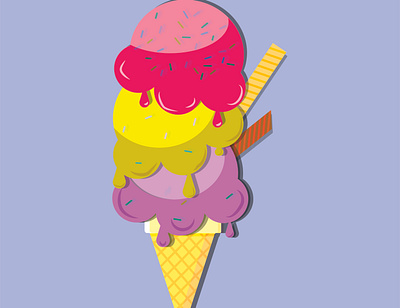Ice cream app branding design graphic design icon illustration logo vector