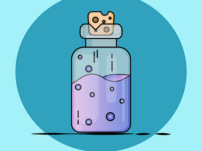 Illustration with bottle app branding design graphic design icon illustration logo vector