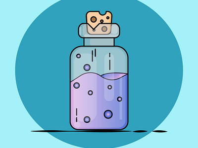 Illustration with bottle