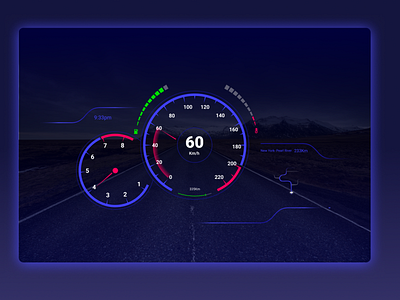 Car Interface graphic design ui