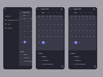 CALENDER graphic design ui