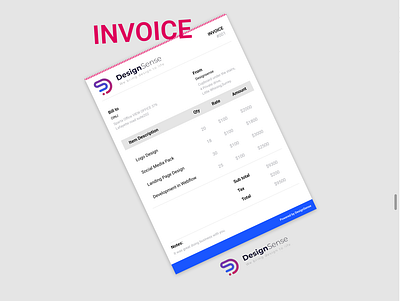 INVOICE graphic design ui