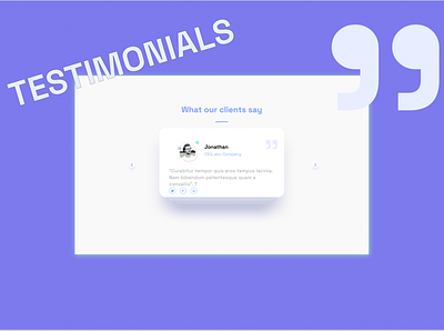 TESTIMONIALS graphic design ui