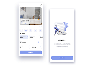 RESERVATION CONFIRMATION graphic design ui