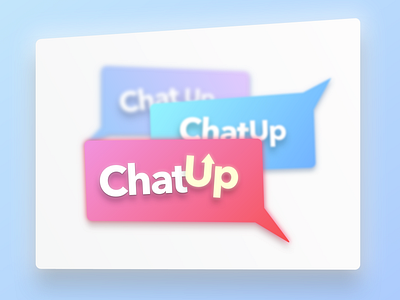 'ChatUp' - Logo Idea For Communication Product concept idea logo warm up warm up