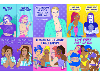 FREEDA comics digital empowerment equality feminism freeda illustration illustrator ipadpro procreate women