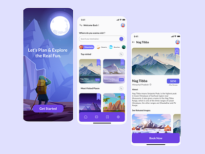 Travel Service App Design app design design figma ui ux