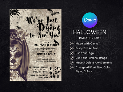 Halloween Party | Halloween Flyer | Halloween Invitations | Hall