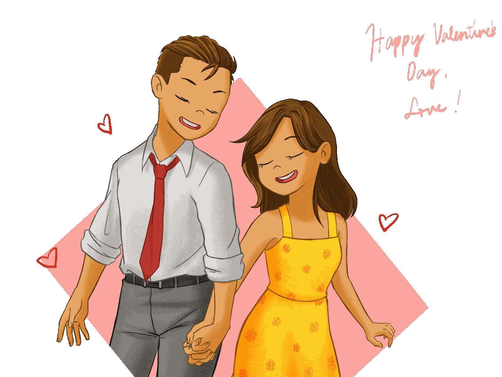 Valentine's animated gif illustration illustrator love procreate valentines
